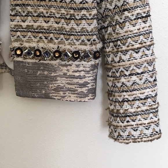 TORY BURCH tweed rhinestone blazer - Picture 4 of 6